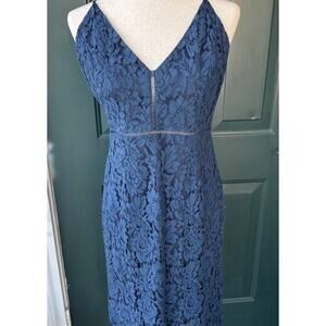 ASTR The Label Navy Lace Cocktail Dress Sz L Event Party Wedding Date Night